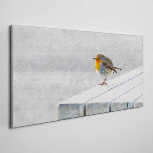 Tablou canvas Robin pe o tablă albă