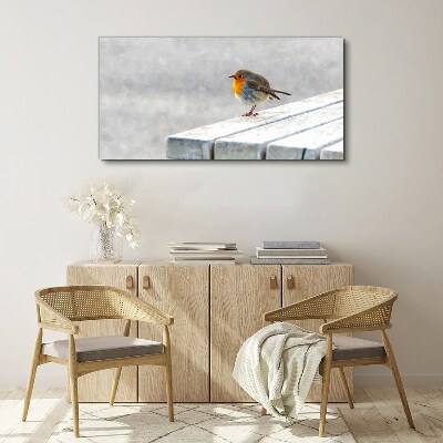 Tablou canvas Robin pe o tablă albă
