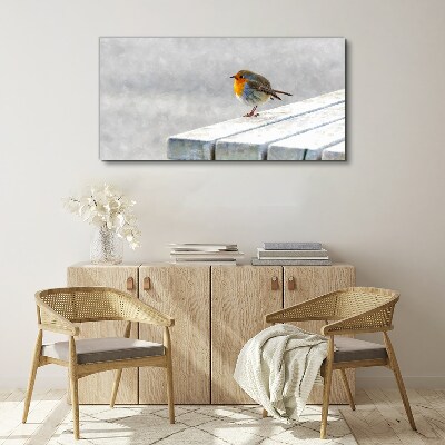 Tablou canvas Zăpadă de pasăre animală abstractă