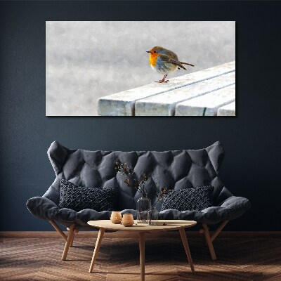 Tablou canvas Robin pe o tablă albă