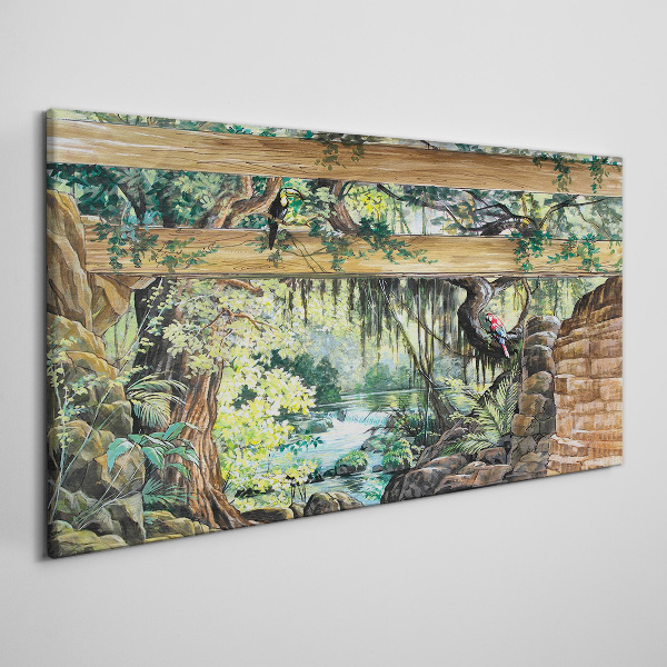 Tablou canvas Peisaj tropical cu cascadă