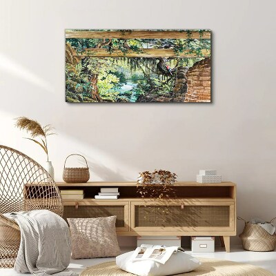 Tablou canvas Peisaj tropical cu cascadă