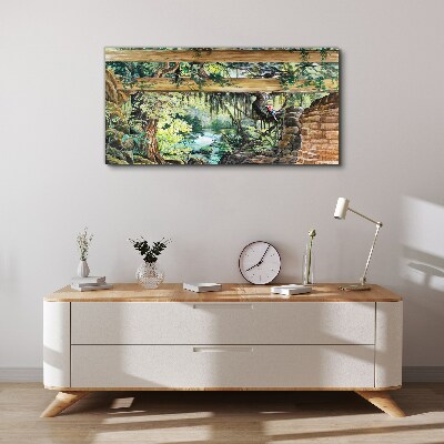 Tablou canvas Peisaj tropical cu cascadă