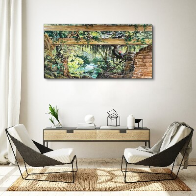 Tablou canvas Peisaj tropical cu cascadă