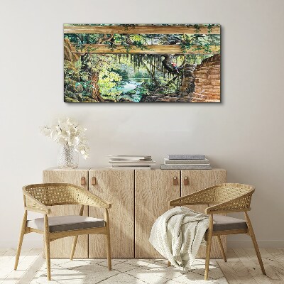 Tablou canvas Peisaj tropical cu cascadă