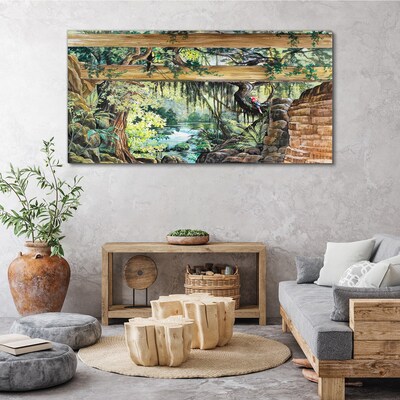 Tablou canvas Peisaj tropical cu cascadă
