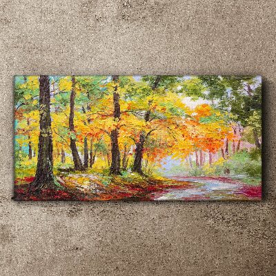 Tablou canvas Aleea copacilor de toamnă