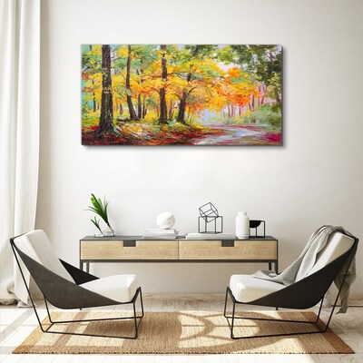 Tablou canvas Aleea copacilor de toamnă