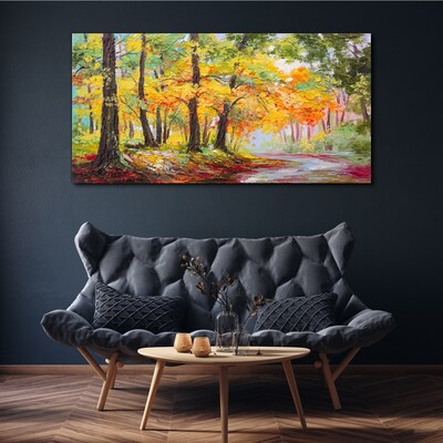 Tablou canvas Aleea copacilor de toamnă