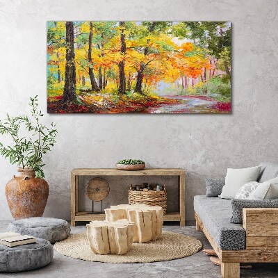 Tablou canvas Aleea copacilor de toamnă