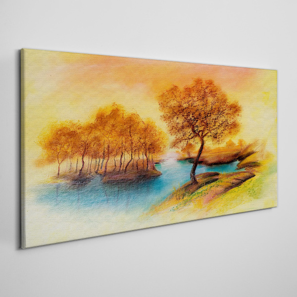 Tablou canvas Melodie de toamnă peste apă