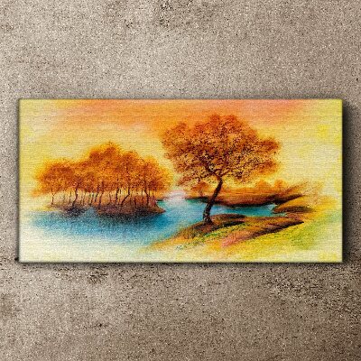 Tablou canvas Melodie de toamnă peste apă