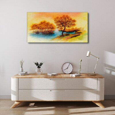 Tablou canvas Melodie de toamnă peste apă