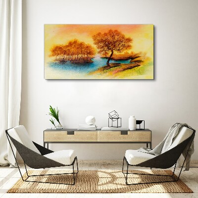 Tablou canvas Melodie de toamnă peste apă