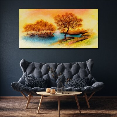 Tablou canvas Melodie de toamnă peste apă