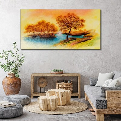 Tablou canvas Melodie de toamnă peste apă