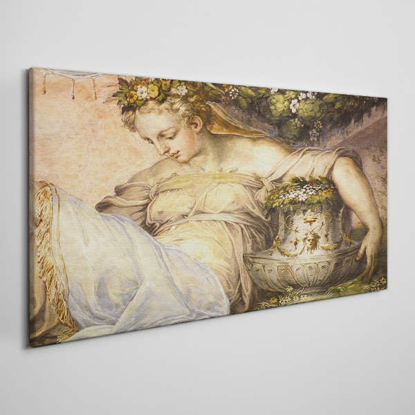 Tablou canvas Muză în grădină