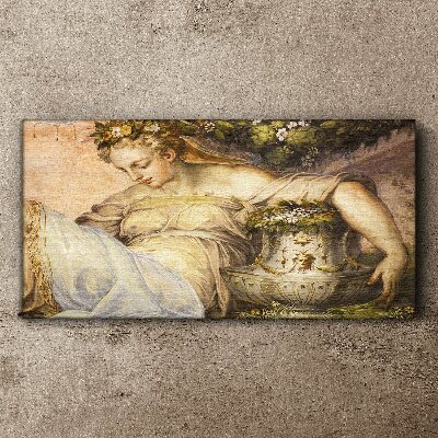Tablou canvas Muză în grădină