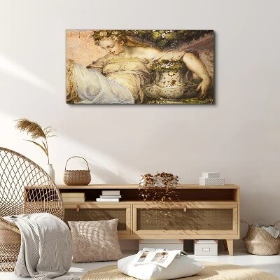 Tablou canvas Muză în grădină