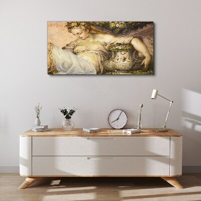 Tablou canvas Muză în grădină