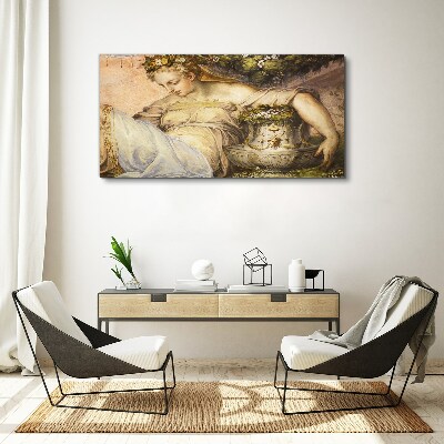 Tablou canvas Muză în grădină