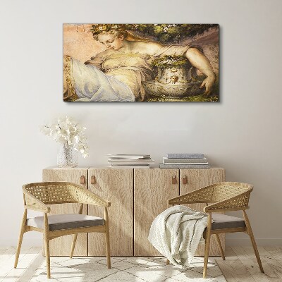 Tablou canvas Muză în grădină