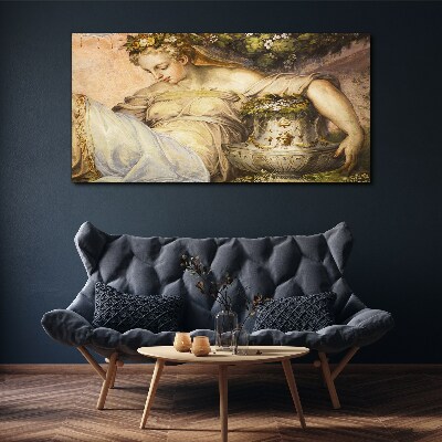 Tablou canvas Muză în grădină