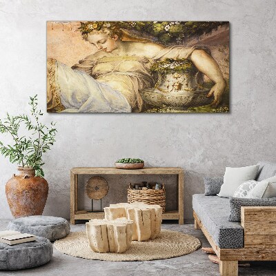 Tablou canvas Muză în grădină
