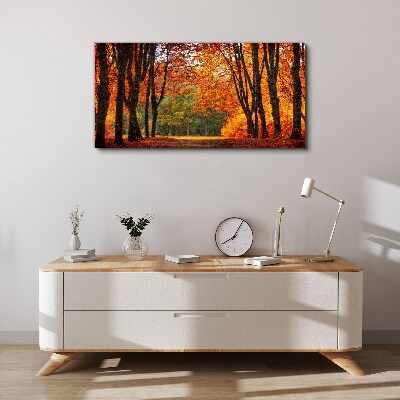 Tablou canvas Aleea copacilor de toamnă