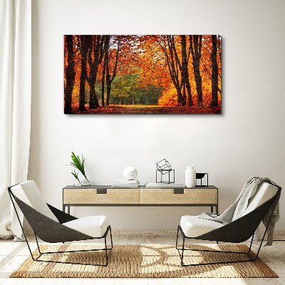Tablou canvas Aleea copacilor de toamnă