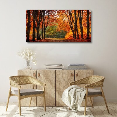 Tablou canvas Aleea copacilor de toamnă