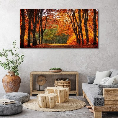 Tablou canvas Aleea copacilor de toamnă