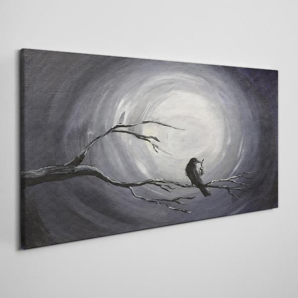 Tablou canvas O pasăre singuratică pe o ramură