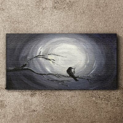 Tablou canvas O pasăre singuratică pe o ramură