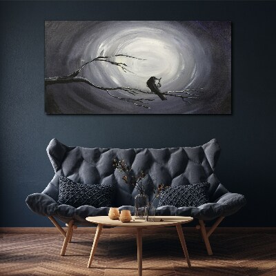 Tablou canvas O pasăre singuratică pe o ramură