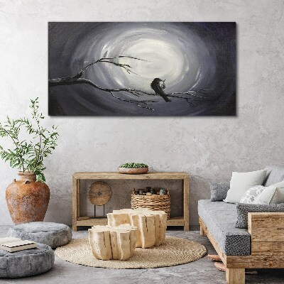 Tablou canvas O pasăre singuratică pe o ramură