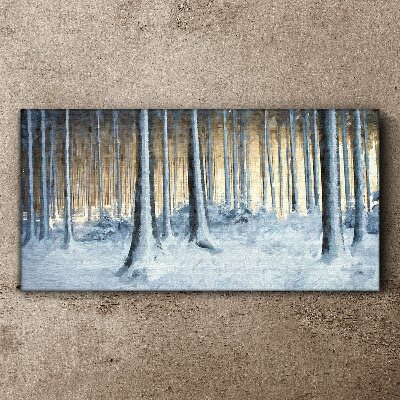 Tablou canvas Pădure de iarnă dimineața
