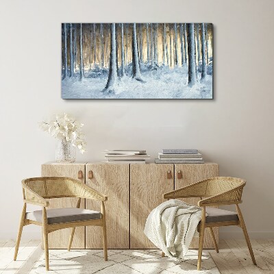 Tablou canvas Pădure de iarnă dimineața