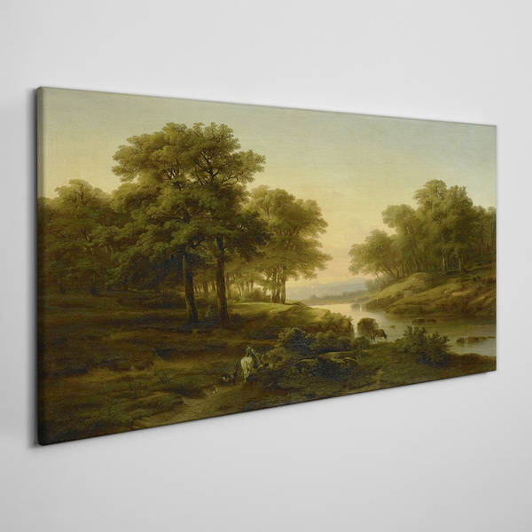 Tablou canvas Un peisaj rural liniștit