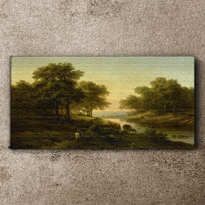 Tablou canvas Un peisaj rural liniștit