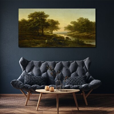 Tablou canvas Un peisaj rural liniștit