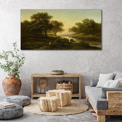 Tablou canvas Un peisaj rural liniștit