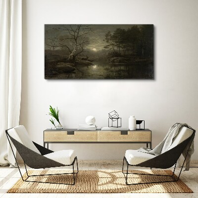 Tablou canvas Peisaj de noapte cu o căprioară