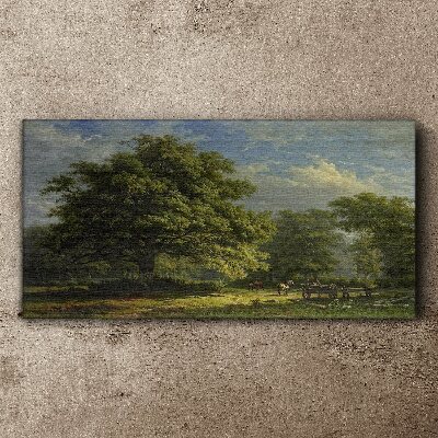 Tablou canvas Un peisaj liniștit cu un copac