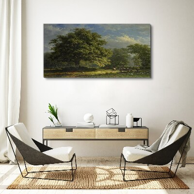 Tablou canvas Un peisaj liniștit cu un copac