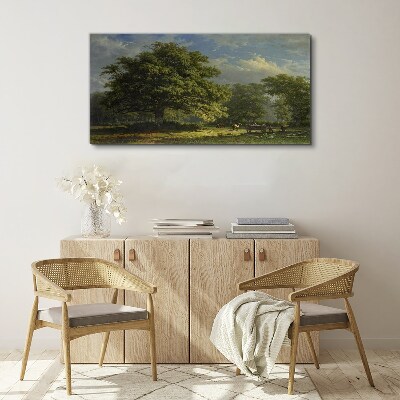 Tablou canvas Un peisaj liniștit cu un copac