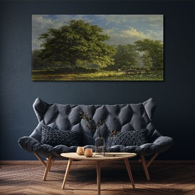 Tablou canvas Un peisaj liniștit cu un copac