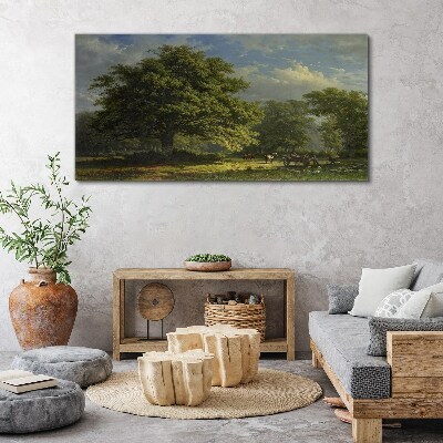 Tablou canvas Un peisaj liniștit cu un copac