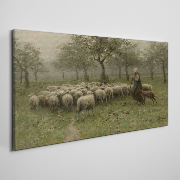 Tablou canvas Oile care pasc într-un peisaj mistic