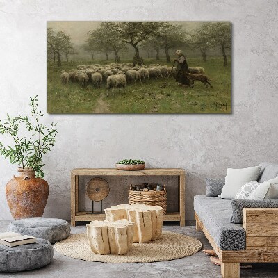 Tablou canvas Oile care pasc într-un peisaj mistic
